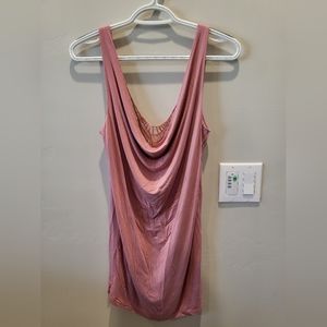 POL  Pink Crochet Back Tank Top Size Medium